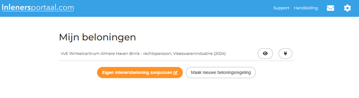 Bestaande beloning aanpassen 1