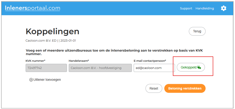 Gekoppelde gelijkwaardige beloning