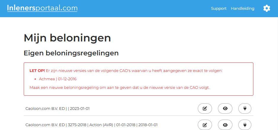 Melding inlenersportaal