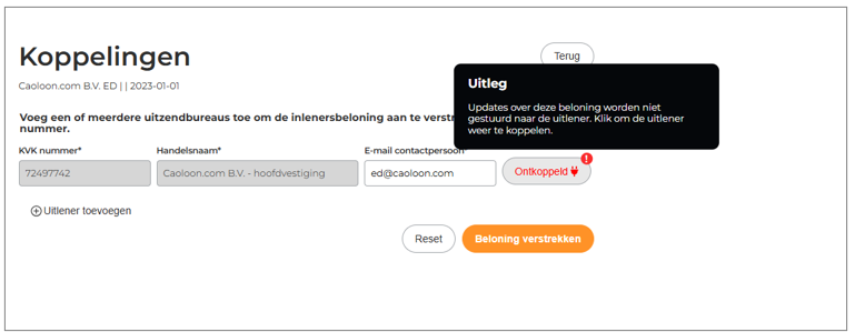 Ontkoppelde gelijkwaardige beloning