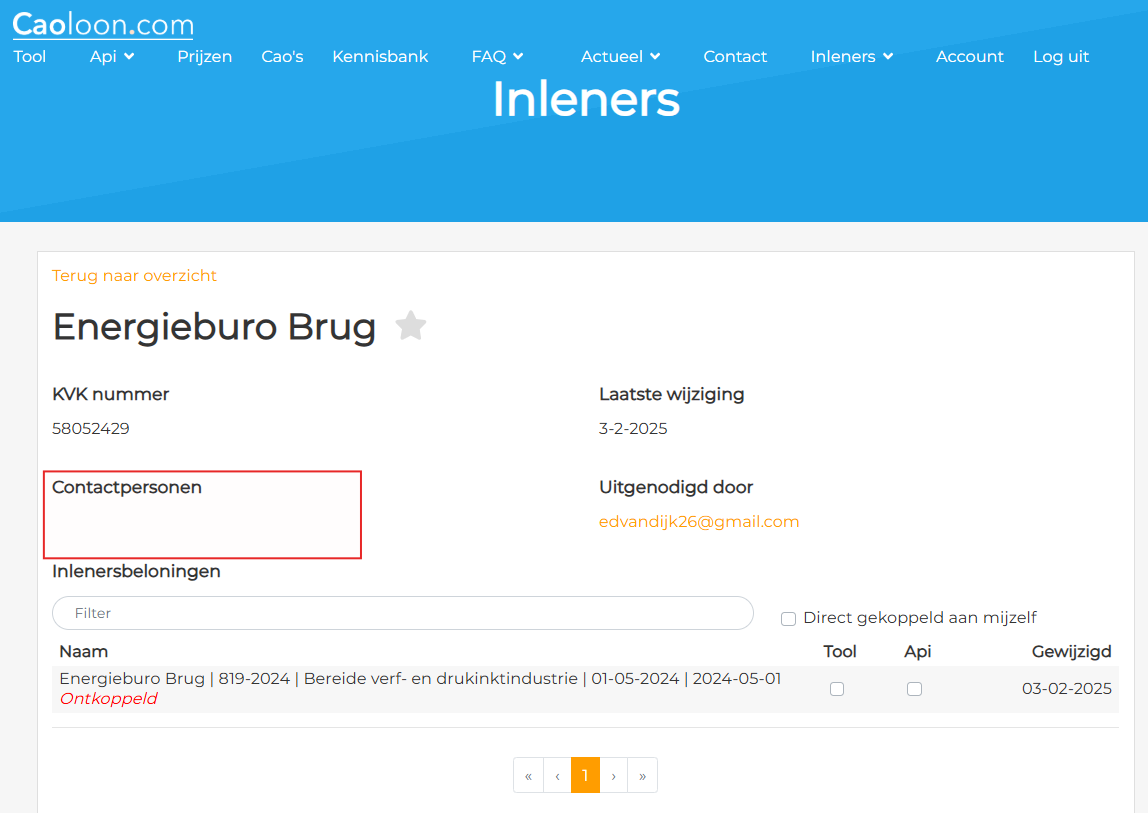 Inlenerdetail inactief