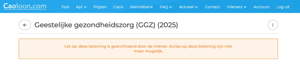 melding gearchiveerd inlener